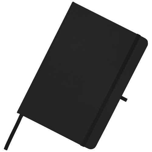 PF106013-6Teak A5 Hardcover Notizbuch_ liniert_ aus recyceltem Material_ schwarz