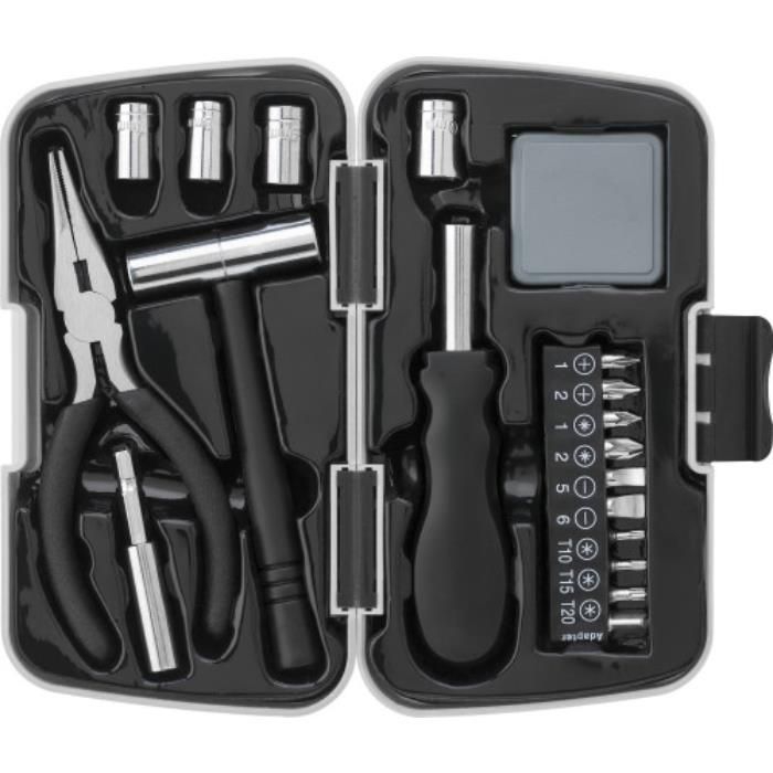 GI7159-27Werkzeug-Set _ 10 tlg. aus Metall Blaine_ Hellgrau