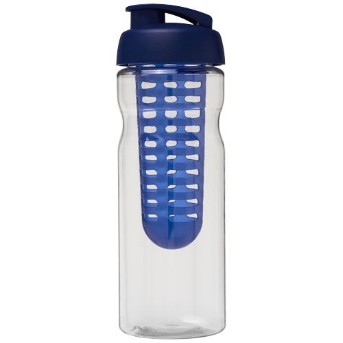 PF210046-2H2O Active® Base 650 ml Sportflasche mit Klappdeckel und Infusor_ transparent_blau