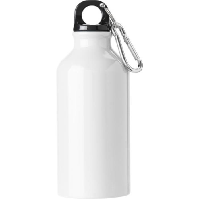 Trinkflasche aus Aluminium Santiago, Weiß
