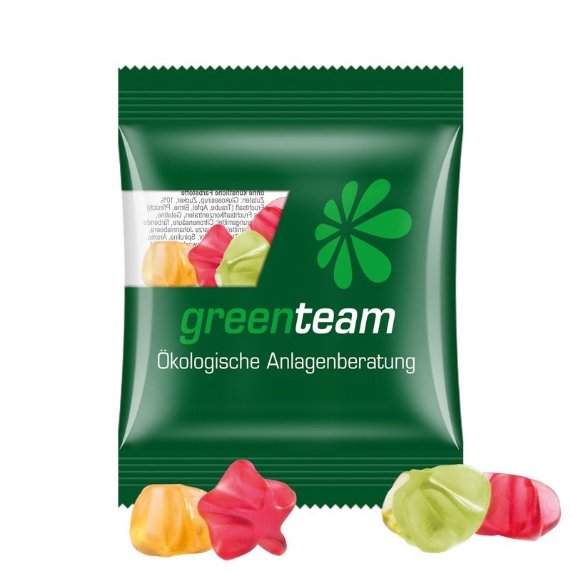 JG15061-4Minituete 10g_ Fruchtgummi Standardformen_ Stern_ transparente Folie