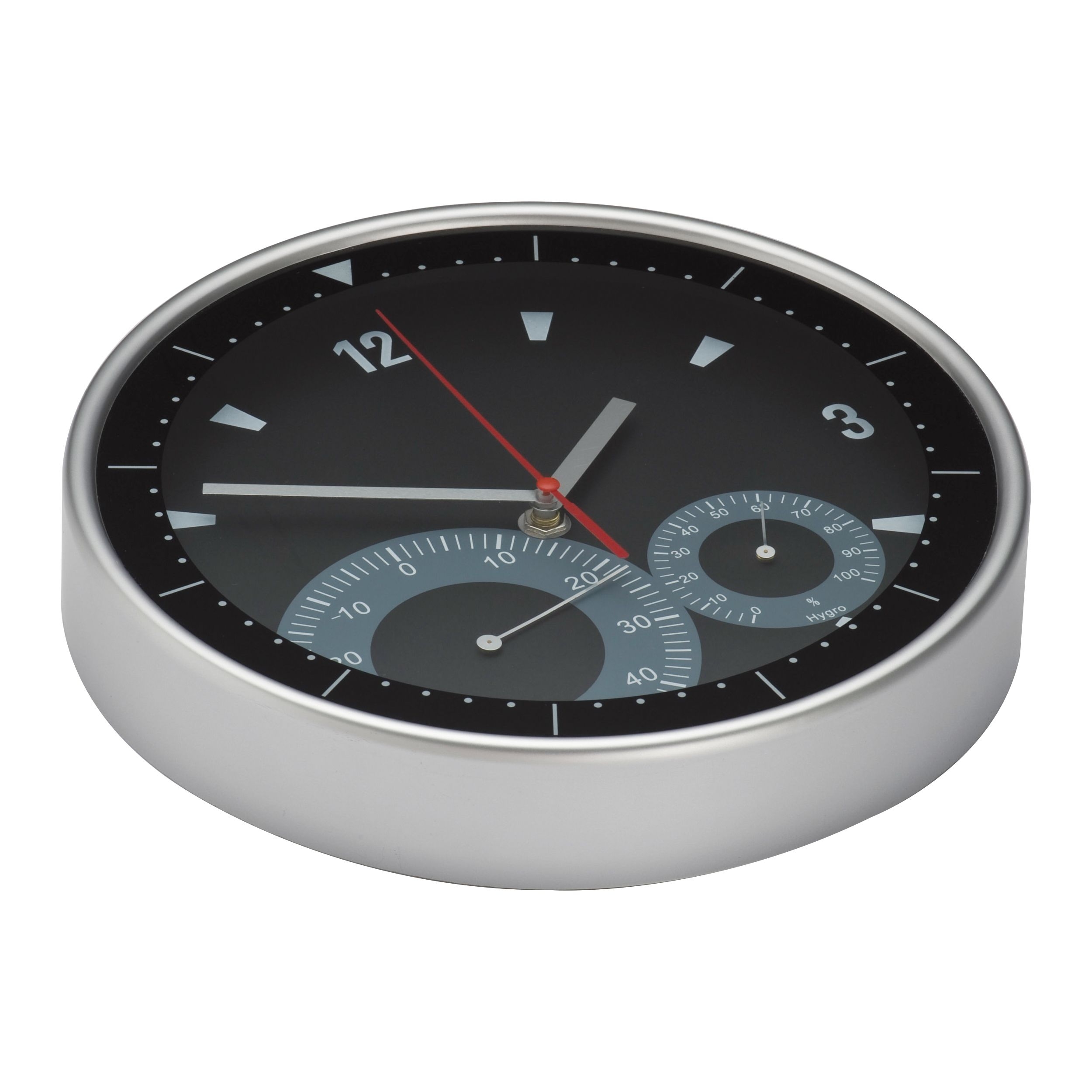 MA41223-03Wanduhr mit Hygro - und Thermometer_ schwarz