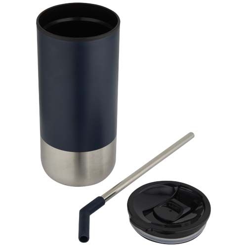 PF100918-3Grayson 480 ml RCS recycelter Isolierbecher mit Trinkhalm_ navy