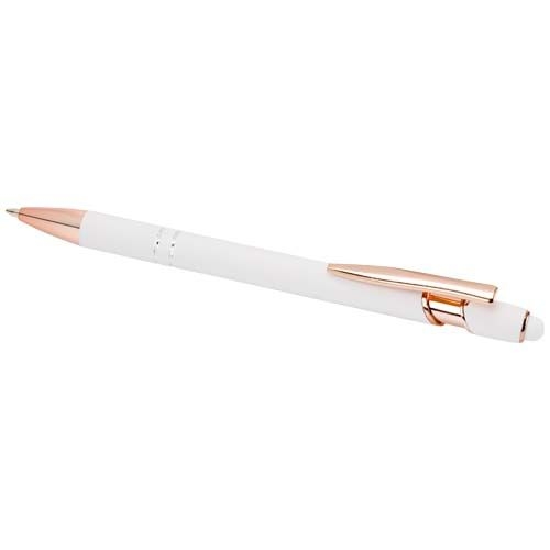 PF106246-1Nanna Kugelschreiber mit Roségold Finish _ weiss