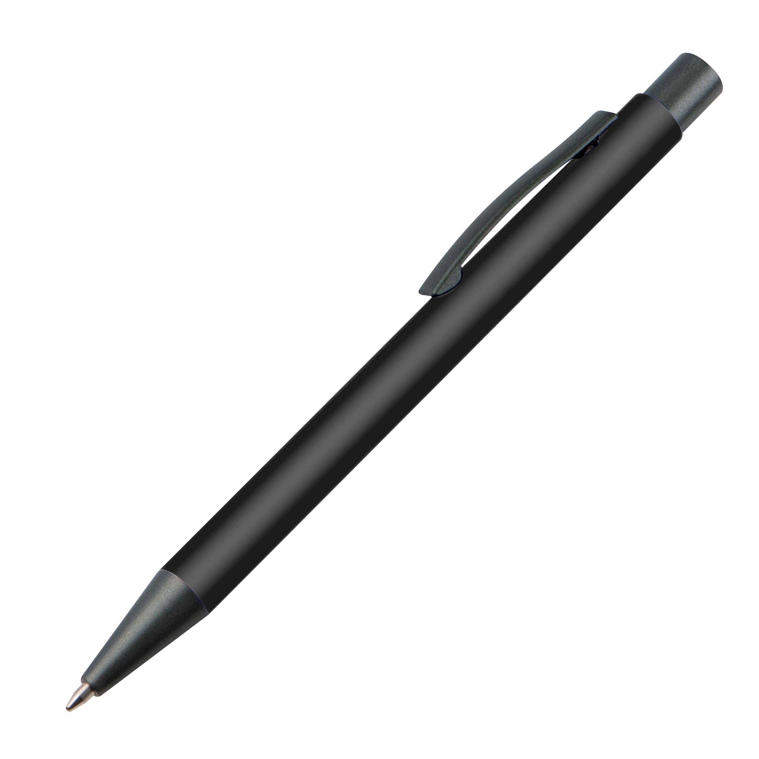 MA10945-03Matter Kugelschreiber mit Metallclip  _ schwarz