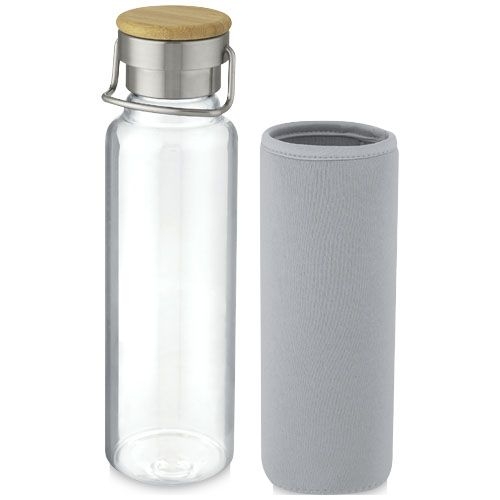 PF100696-6Thor 660 ml Glasflasche mit Neoprenhuelle_ grau