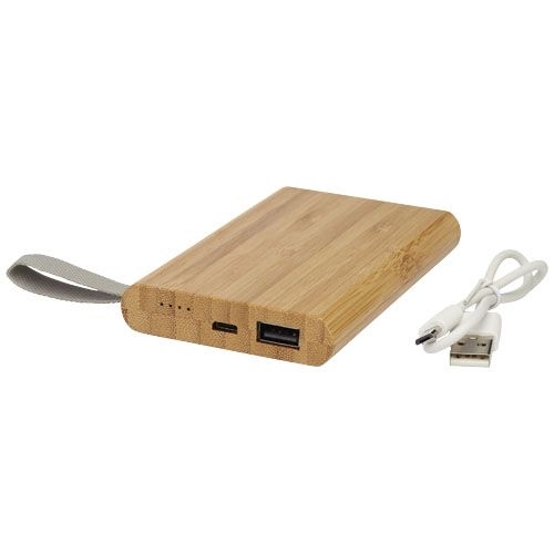 PF124145-1Tulda 5000 mAh Powerbank aus Bambus_ natur