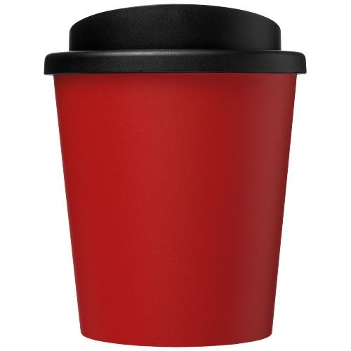 PF210452-2Americano® Espresso 250 ml recycelter Isolierbecher_ rot_schwarz
