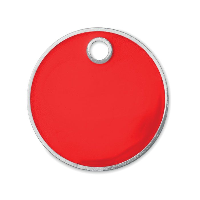 Tokenring Schlüsselring mit Chip EUR, rot