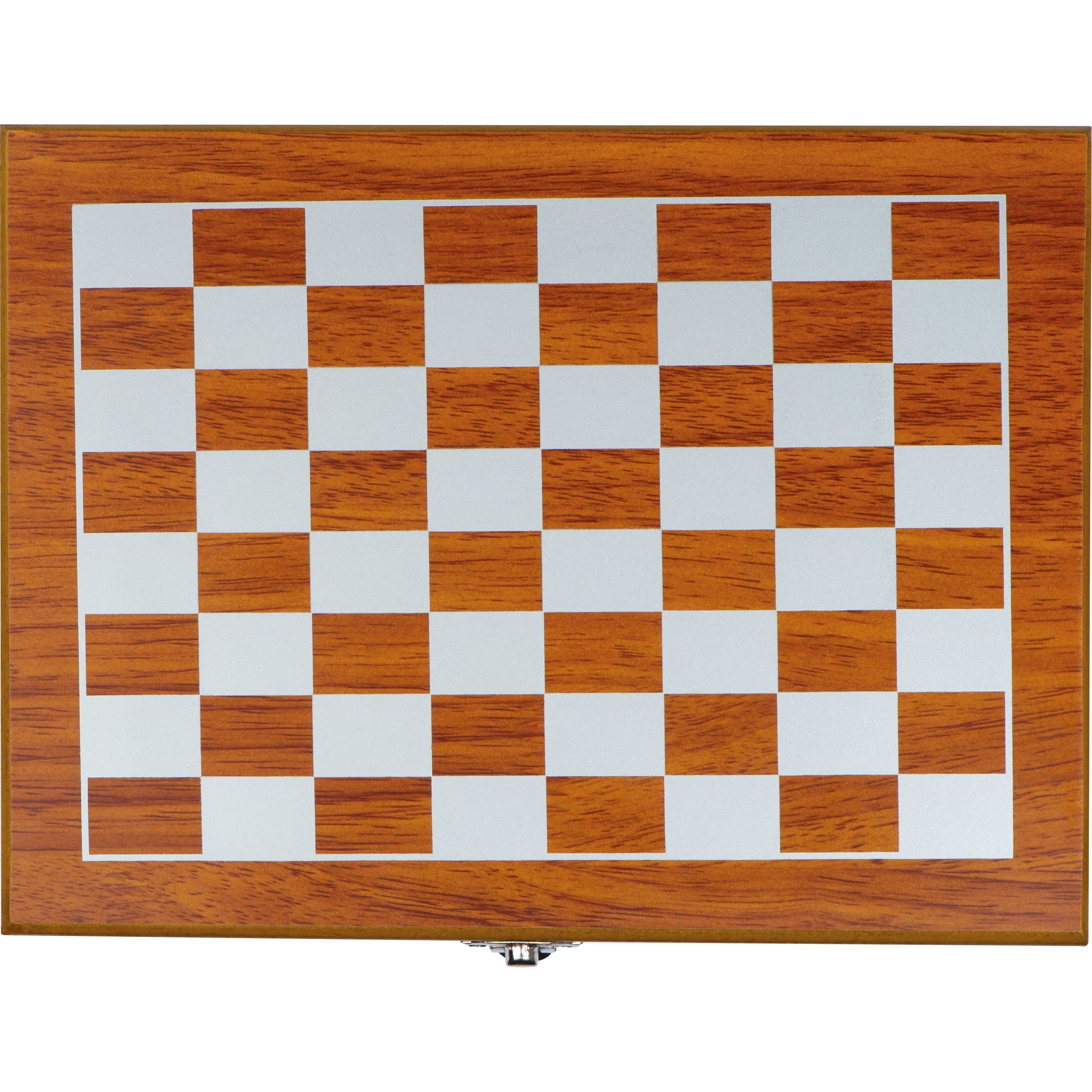 MA60786-01Spieleset mit Flachmann_ Schach- und Kartenspiel_ braun
