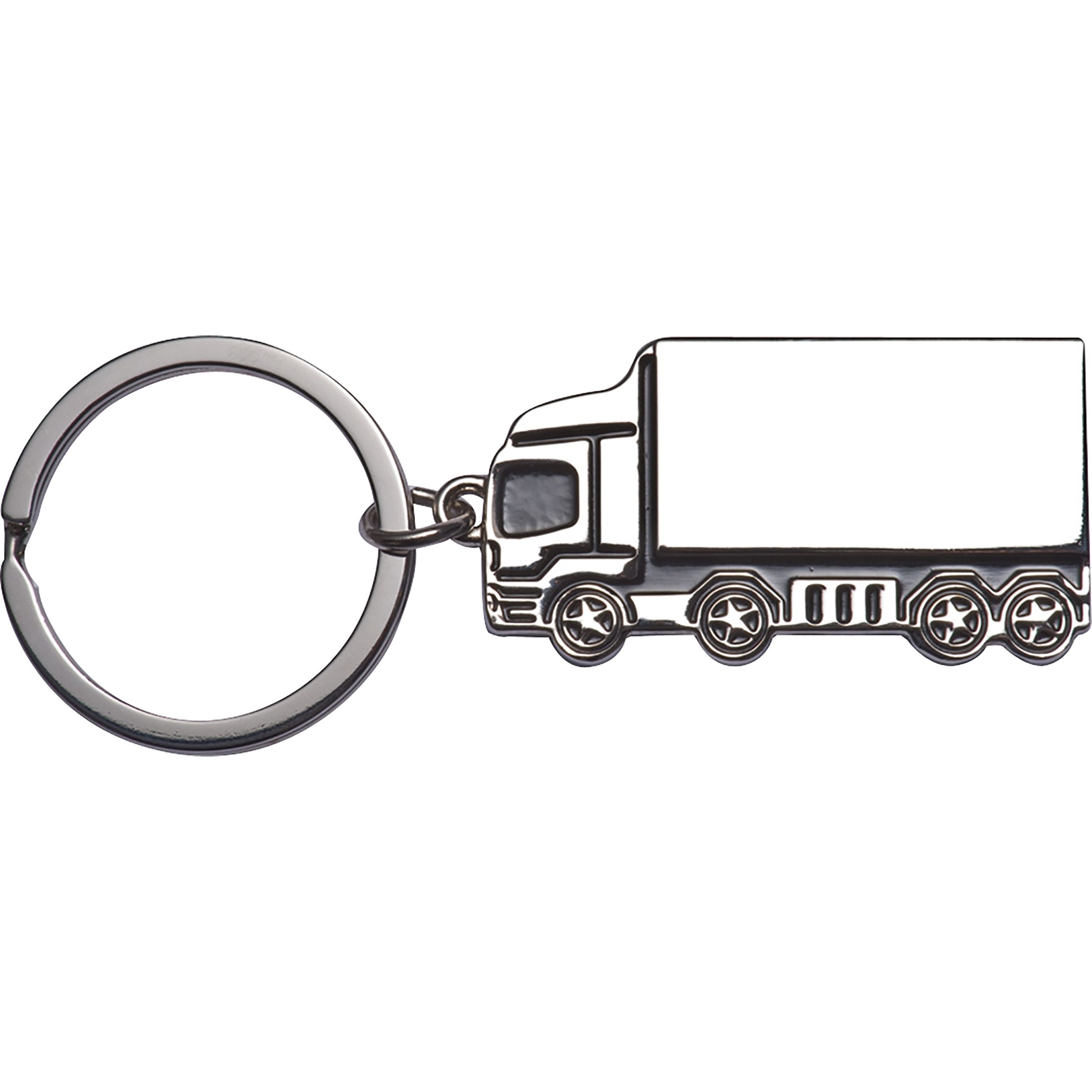 MA97881-07Metall Schluesselanhaenger LKW_ silbergrau