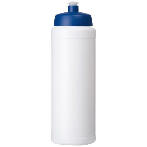 PF210689-3Baseline® Plus grip 750 ml Sportflasche mit Sportdeckel_ weiss_blau