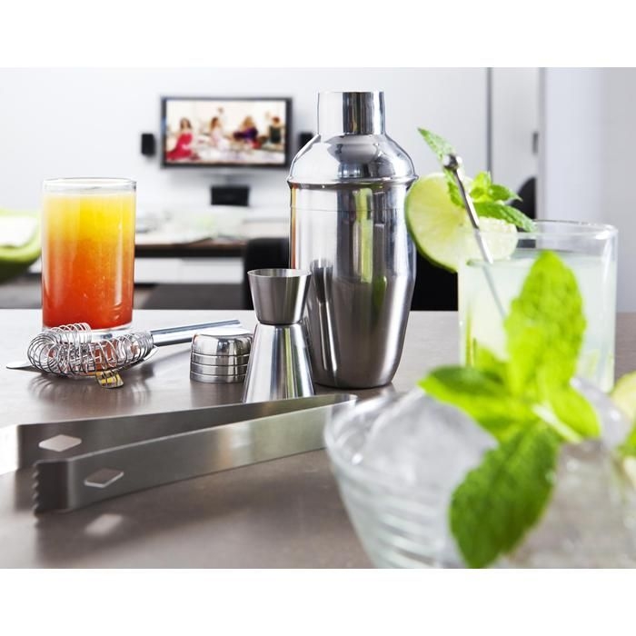 GI4680-32Cocktailshaker-Set aus Edelstahl Natalina_ silber