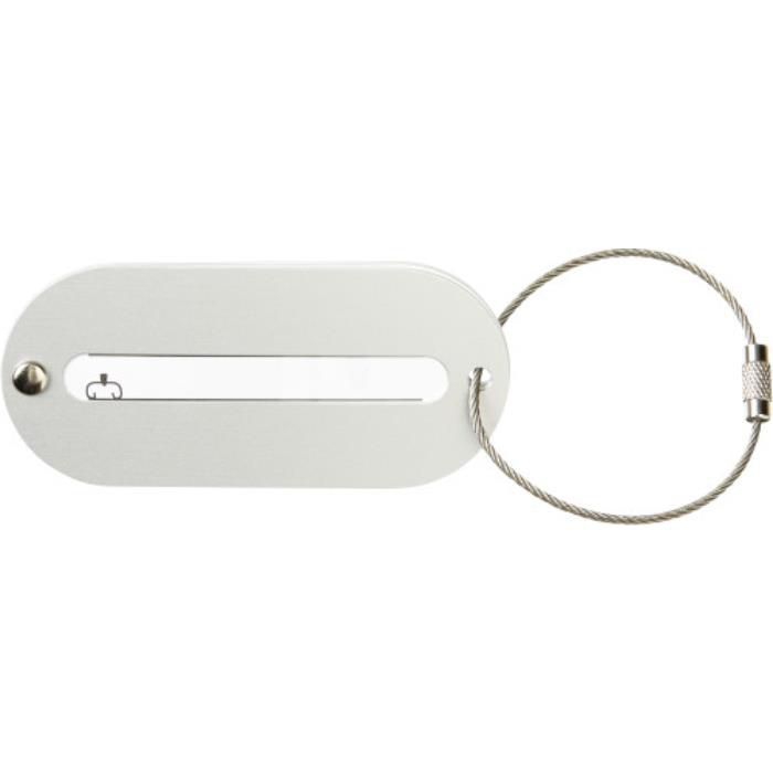 GI3129-32Kofferanhaenger aus Metall Isa_ Silber