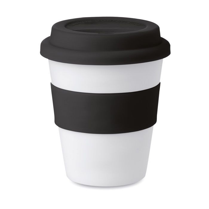 MO8078Astoria PP Becher mit Silikon-Deckel