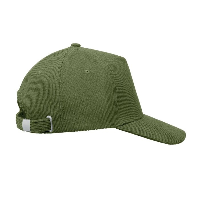 MO2879-49Wale Baseball Kappe 5 Panels Cord_ armeegruen