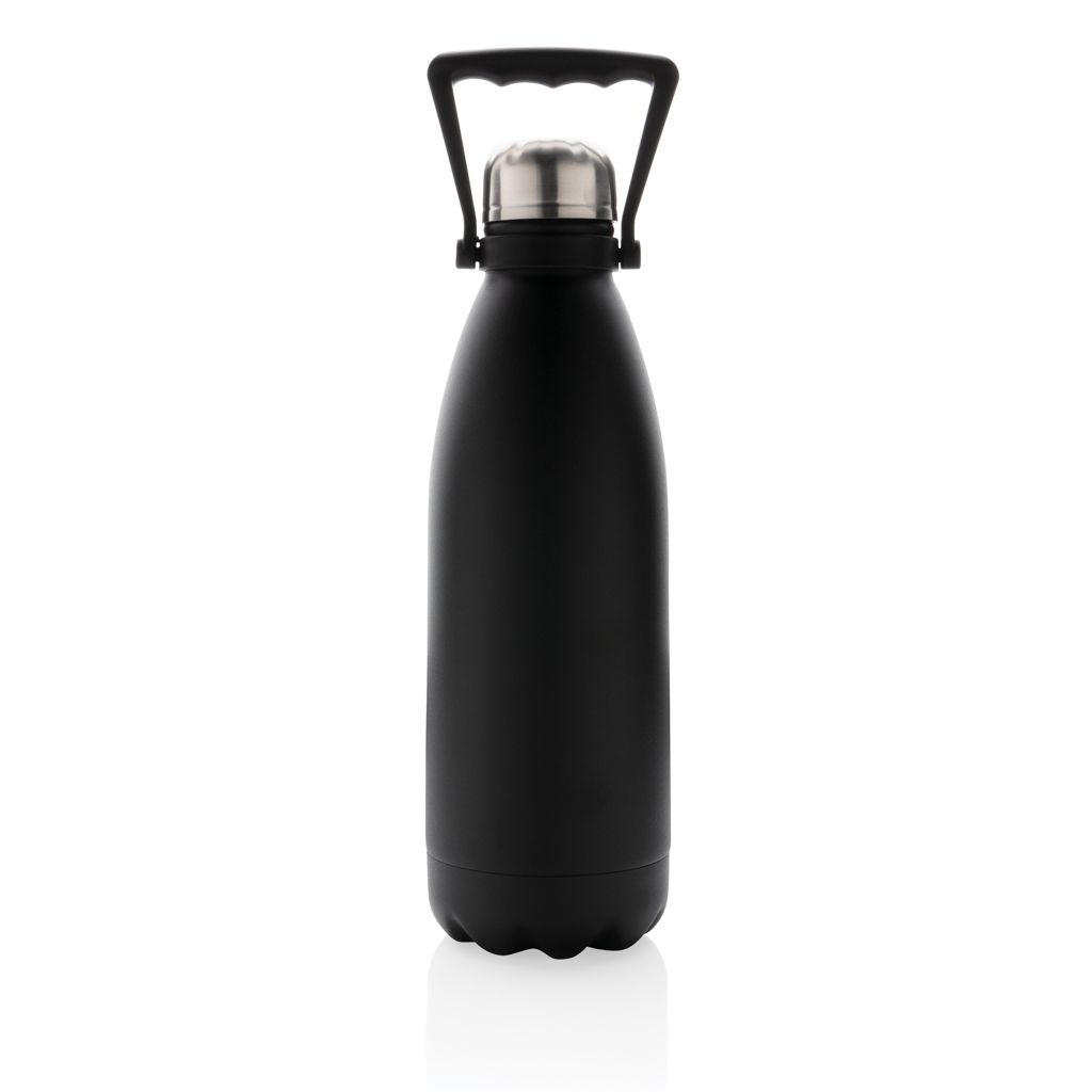 XDP435.51-1Grosse Vakuumflasche aus RCS recyceltem Stainless-Steel 1_5L_ schwarz