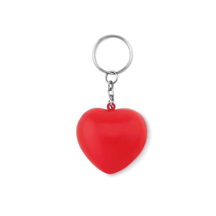 MO9210-05Lovy Ring Schluesselring mit PU Herz_ Rot