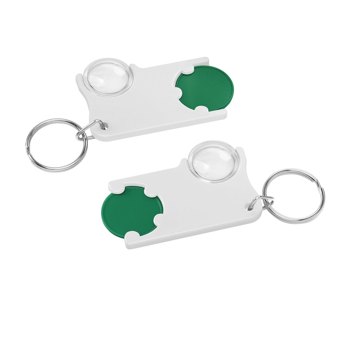 HE8286R-2-0Chiphalter mit 1€-Chip und Lupe_ gruen_ weiss HE8286R-2-0Chiphalter mit 1€-Chip und Lupe_ gruen_ weiss