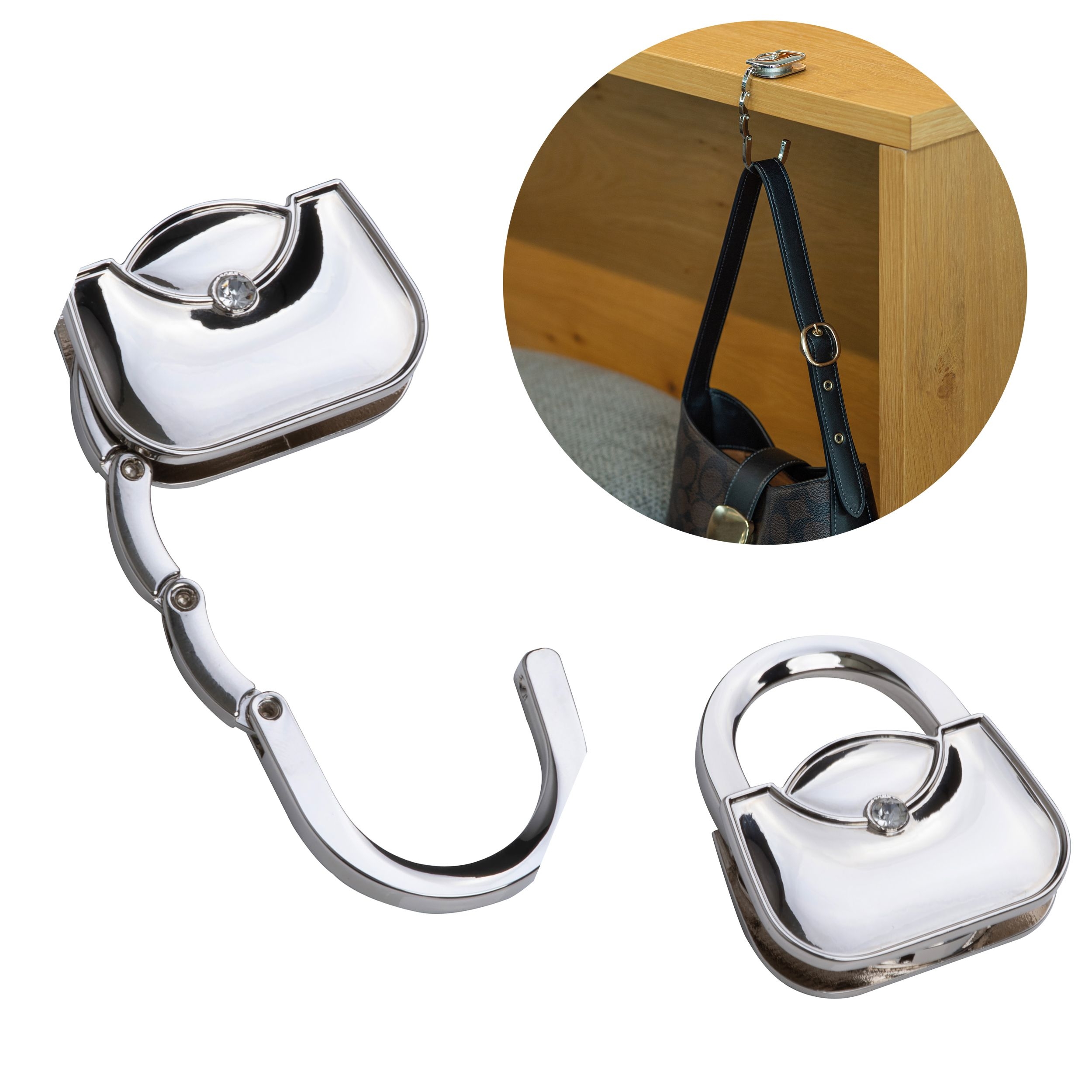 MA75373-07Taschenhalter DOROTHEA_ silbergrau