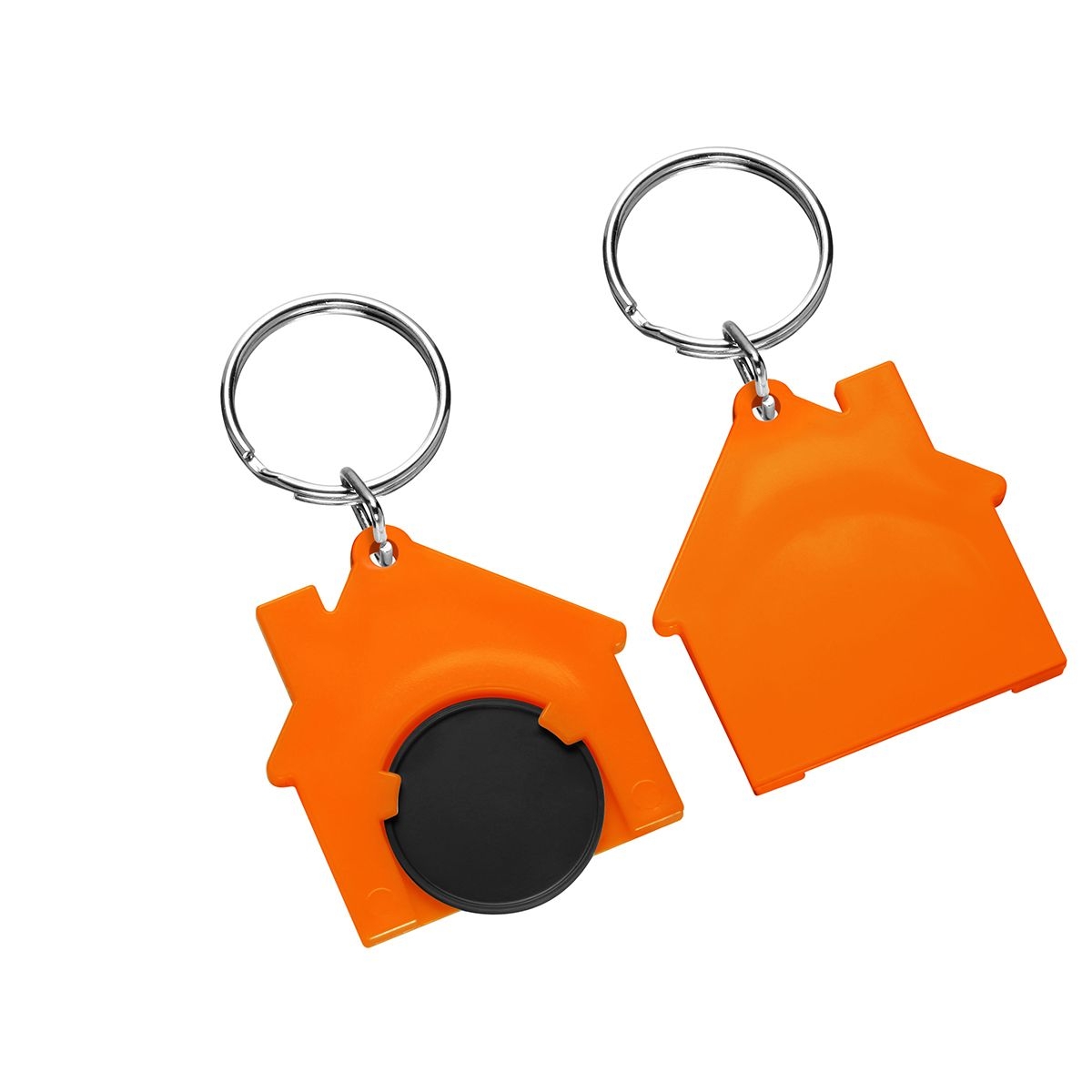 HE7516R-6-5Chiphalter mit 1€-Chip _Haus_ schwarz_ orange HE7516R-6-5Chiphalter mit 1€-Chip _Haus_ schwarz_ orange