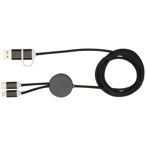 PF124425-4Alasia 150 cm 5-in-1 Kabel aus recyceltem Kunststoff fuer Datenuebertragung und 27W Schnellladung_ sch