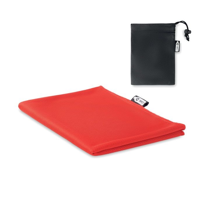 MO9918-05Tuko Rpet RPET Sporthandtuch mit Beutel_ Rot MO9918-05Tuko Rpet RPET Sporthandtuch mit Beutel_ Rot