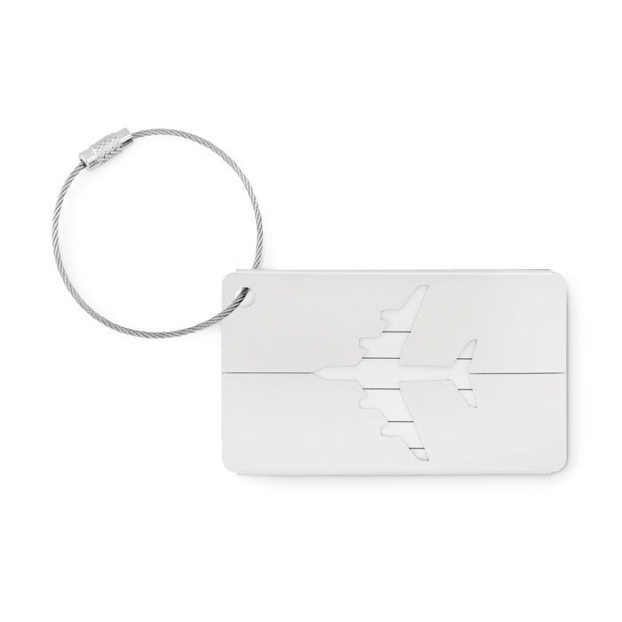 MO9508-16Fly Tag Kofferanhaenger aus Aluminium_ mattsilber