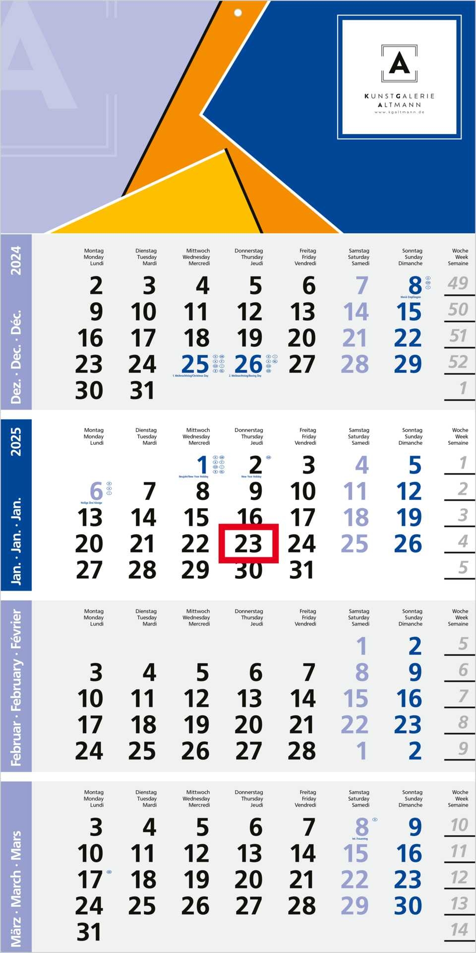 GE0033-BL4-Monatskalender Logic 4 Post