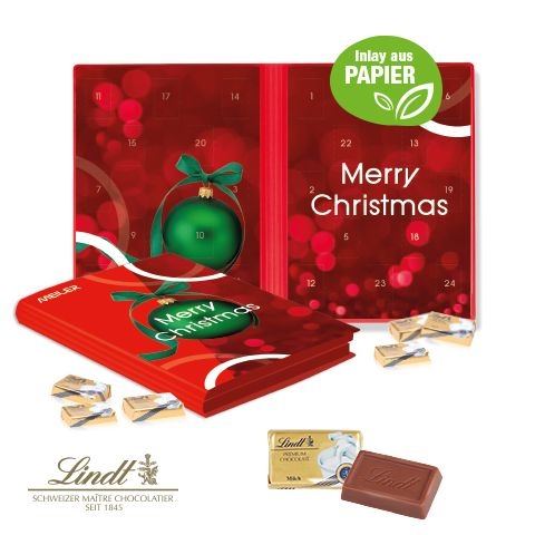 CD55369Adventskalender Weihnachtsbuch mit Lindt Schokolade
