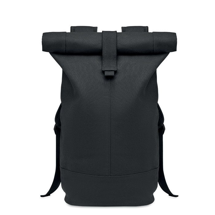 MO6704-03Zurich Roll Rolltop-Rucksack Canvas_ schwarz