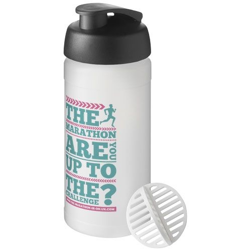 PF210702-8Baseline Plus 500 ml Shakerflasche_ schwarz_klar mattiert
