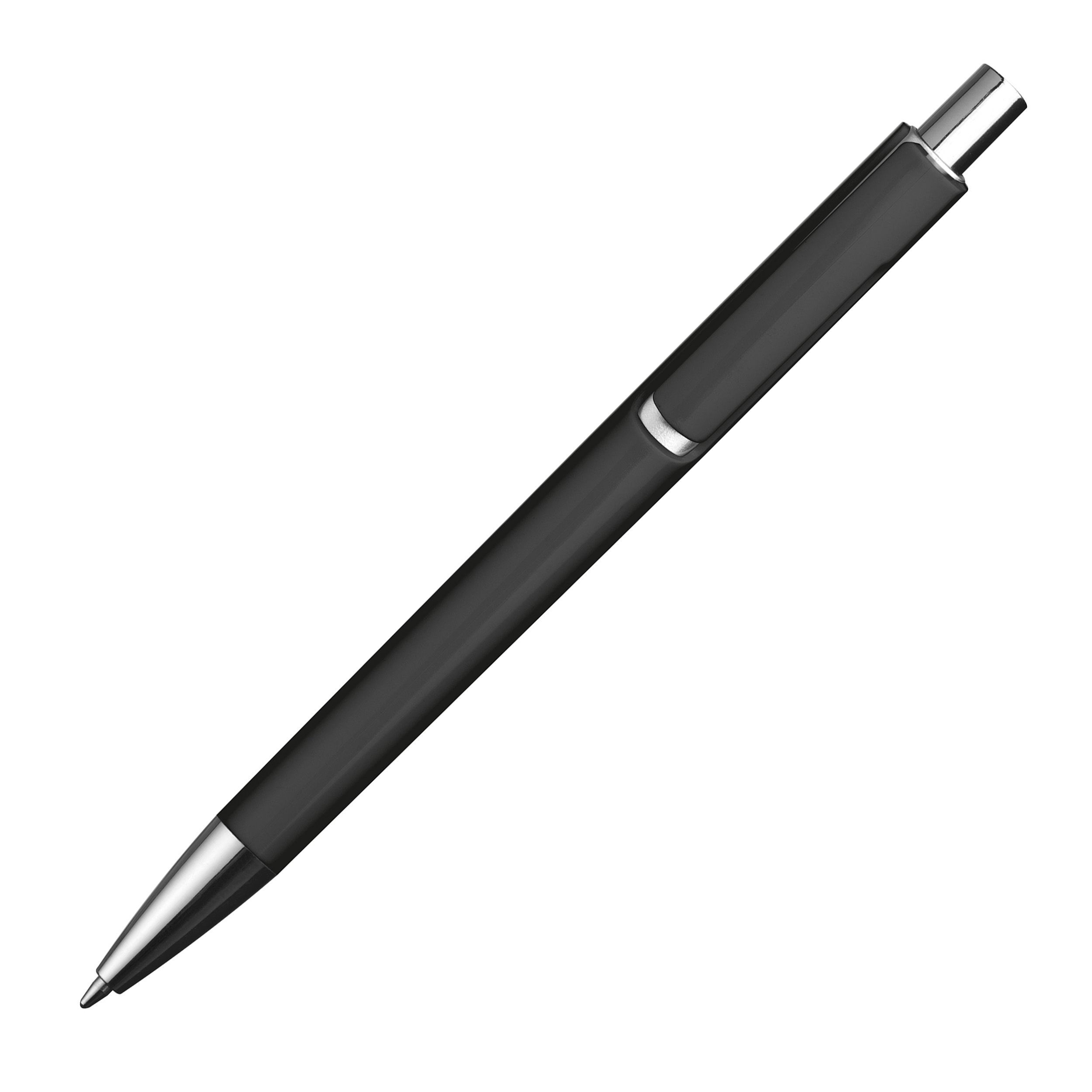MA13538-03Kugelschreiber mit silbernen Applikationen_ schwarz