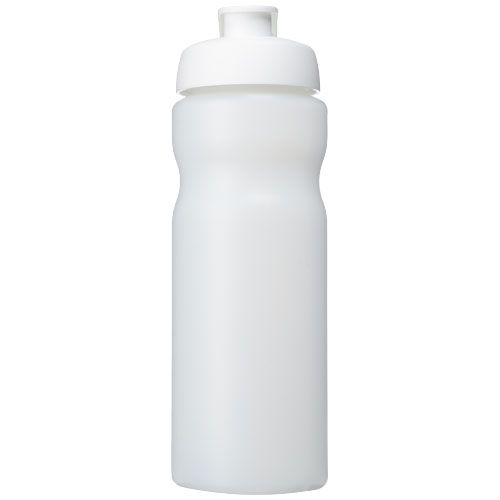 Baseline® Plus 650 ml Sportflasche mit Klappdeckel, transparent,weiß