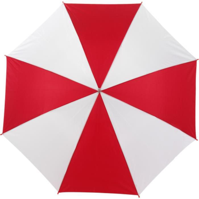 GI4141-48Automatik Stockschirm aus Polyester Russell_ Rot_Weiss GI4141-48Automatik Stockschirm aus Polyester Russell_ Rot_Weiss