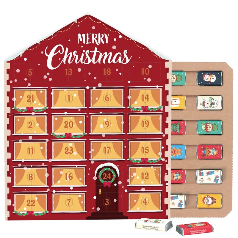 JG20098-1Taefelchen Adventskalender Haus ECO_ Schokotaefelchen_ Motiv-Vorlage