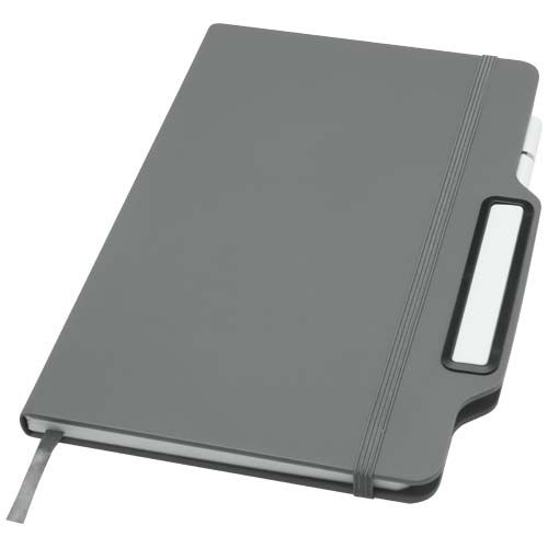 PF107969-3Nexus A5 Hardcover Notizbuch mit Kugelschreiber und Bleistiftset _schwarze Mine_ grau