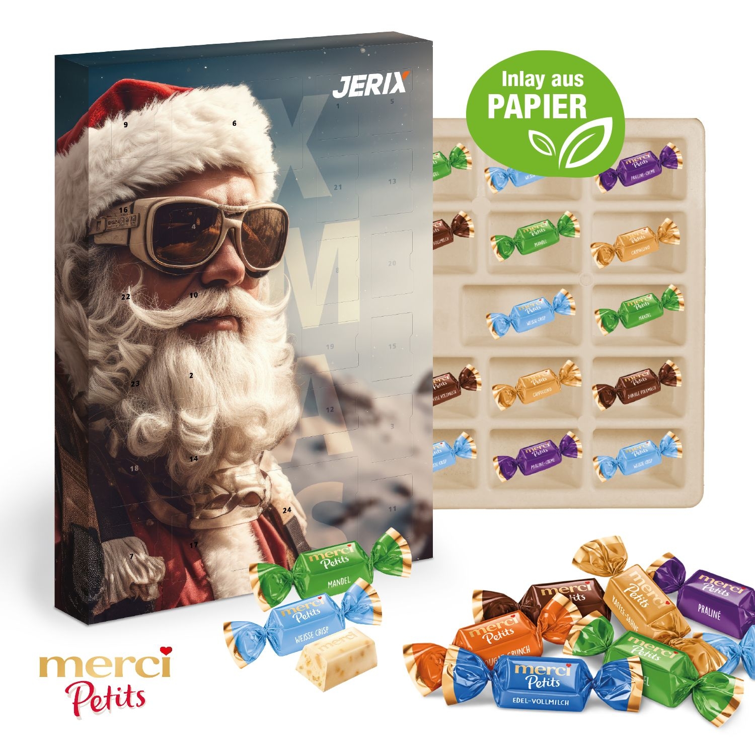 CD55405Adventskalender mit Merci Petits_ Inlay aus Papier