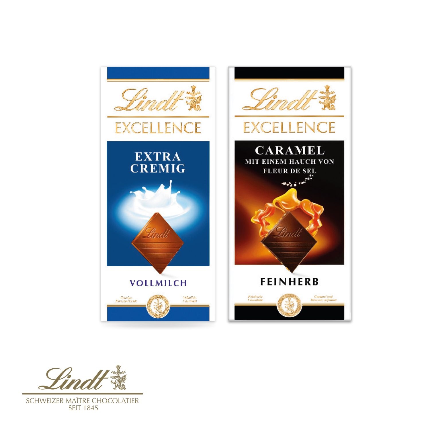 CD91274-02Grusskarte mit Schokoladentafel von Lindt Excellence_ Caramel Fleur de Sel