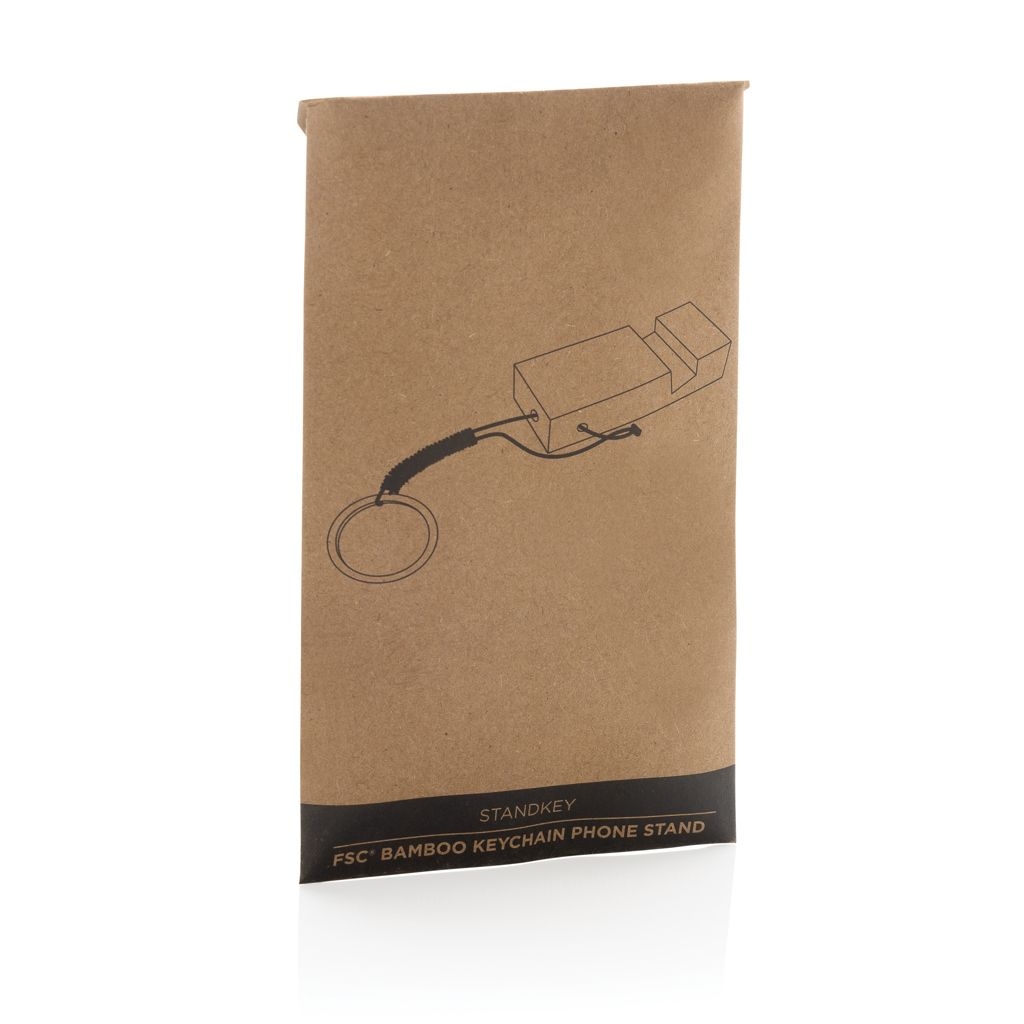 XDP301.38-09Standkey Bambus Schluesselanhaenger Telefonstaender_ braun