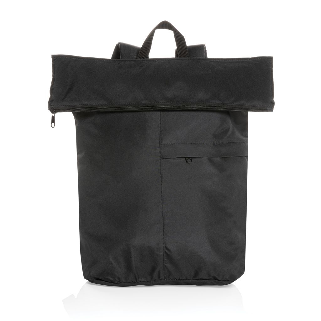 XDP763.17-1Dillon AWARE™ RPET faltbarer Lightweight-Rucksack_ schwarz