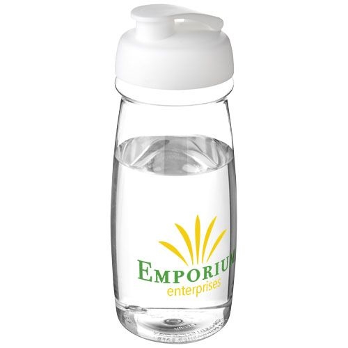 PF210054-17H2O Active® Pulse 600 ml Sportflasche mit Klappdeckel_ transparent_weiss