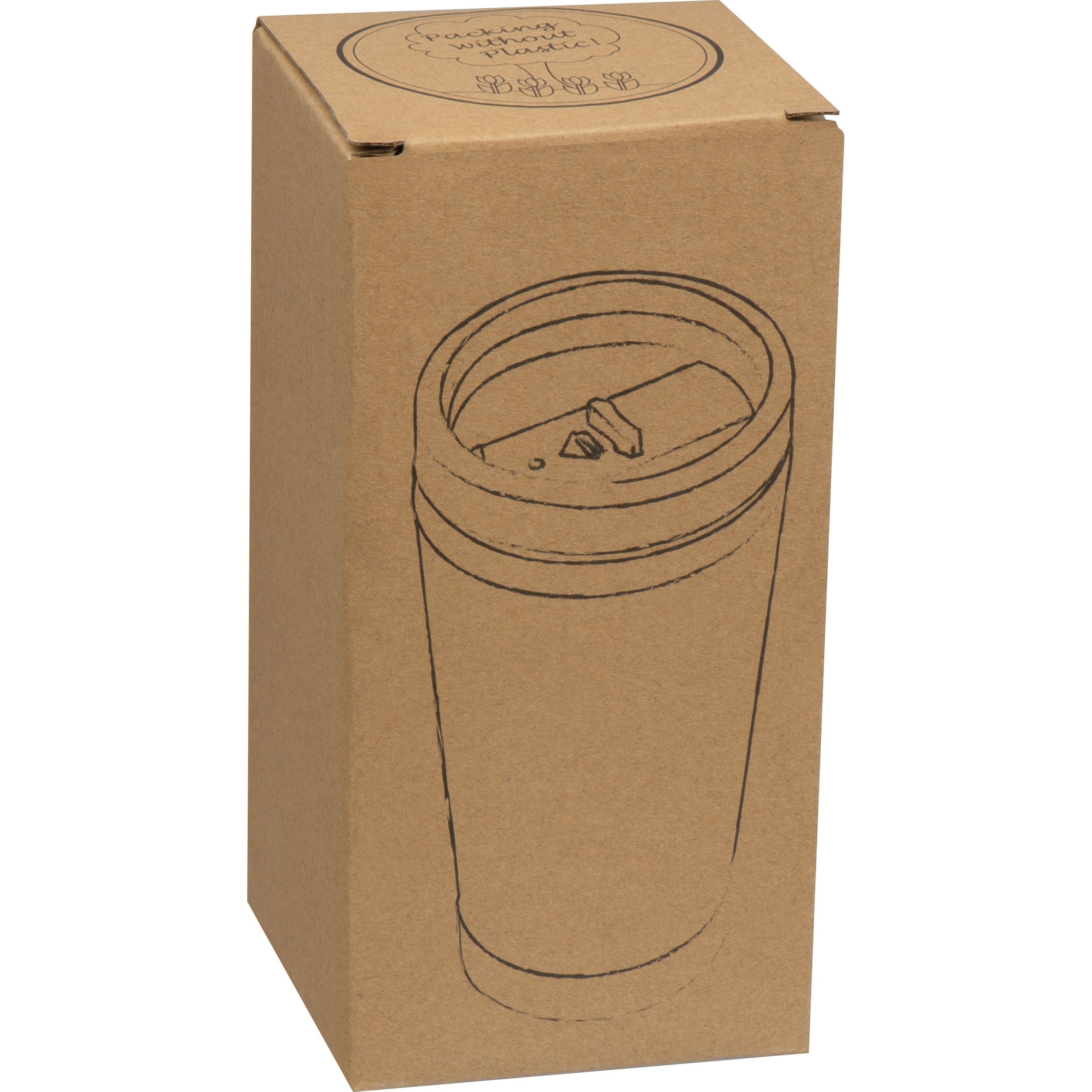 MA60926-13Edelstahlbecher mit Bambussummantelung_ 400 ml_ beige
