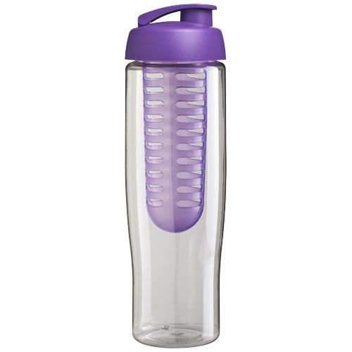 PF210041-8H2O Active® Tempo 700 ml Sportflasche mit Klappdeckel und Infusor_ transparent_lila