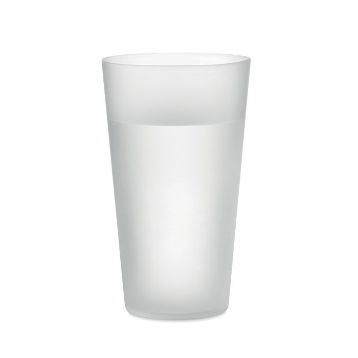 MO9907-26Festa Large Wiederverwendbarer Becher 500ml_ transparent weiss