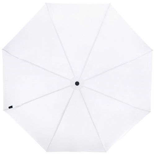 Birgit 21'' faltbarer winddichter Regenschirm aus recyceltem PET, weiß