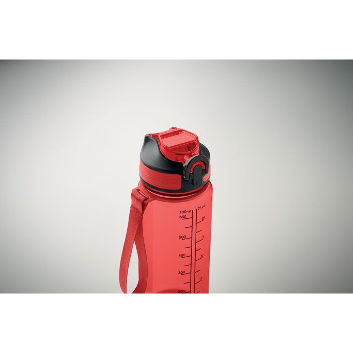 MO2792-25Enkel Sport-Trinkflasche 700ml_ transparent rot