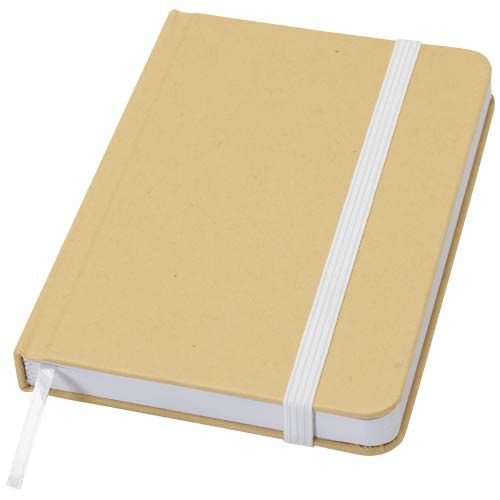 PF106022-1Reed A6 Hardcover Notizbuch_ blanko_ aus recyceltem Material_ weiss