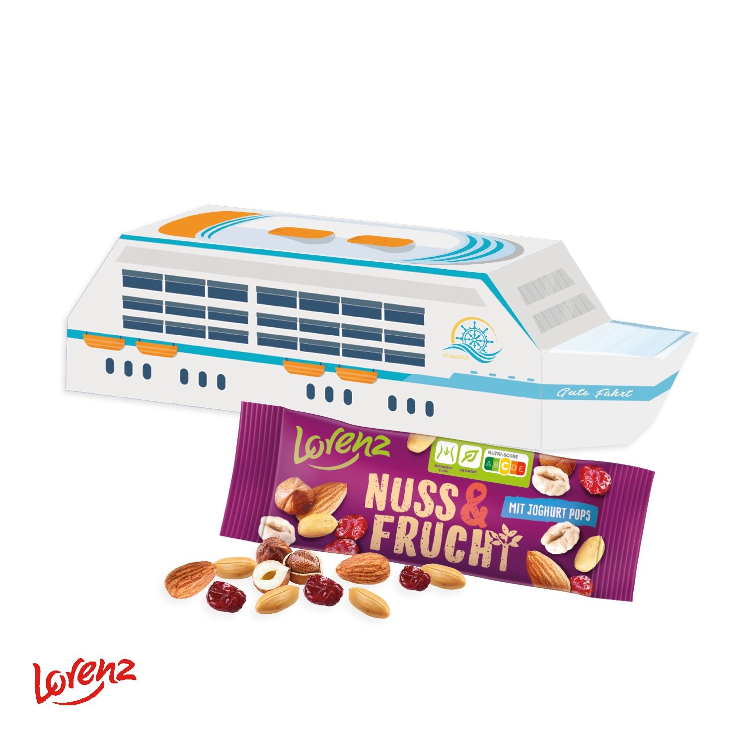 CD917363D Praesent Schiff mit Lorenz Nuss _ Frucht