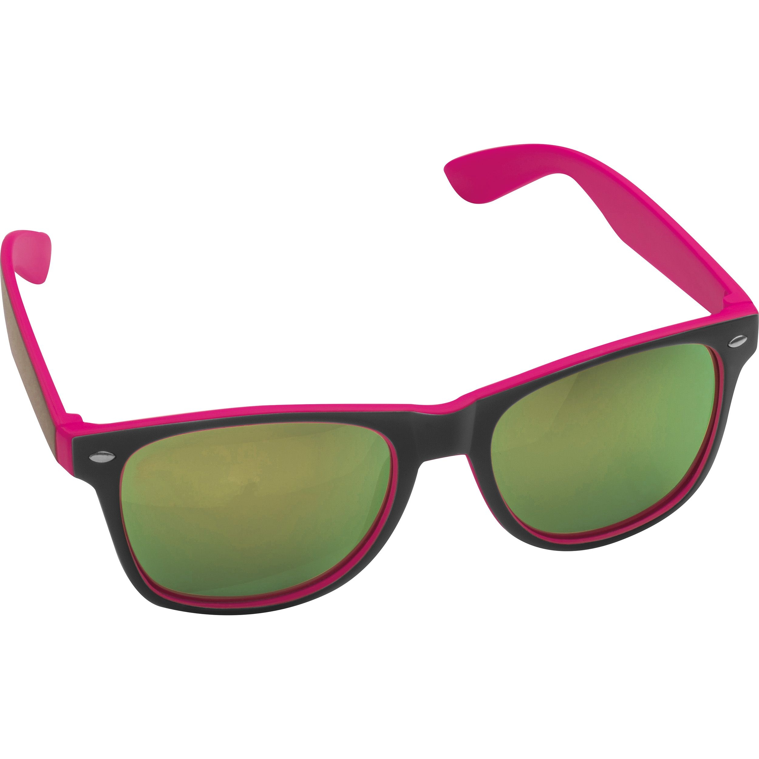 MA50671-11Sonnenbrille aus Kunststoff mit verspiegelten Glaesern_ UV 400 Schutz_ pink